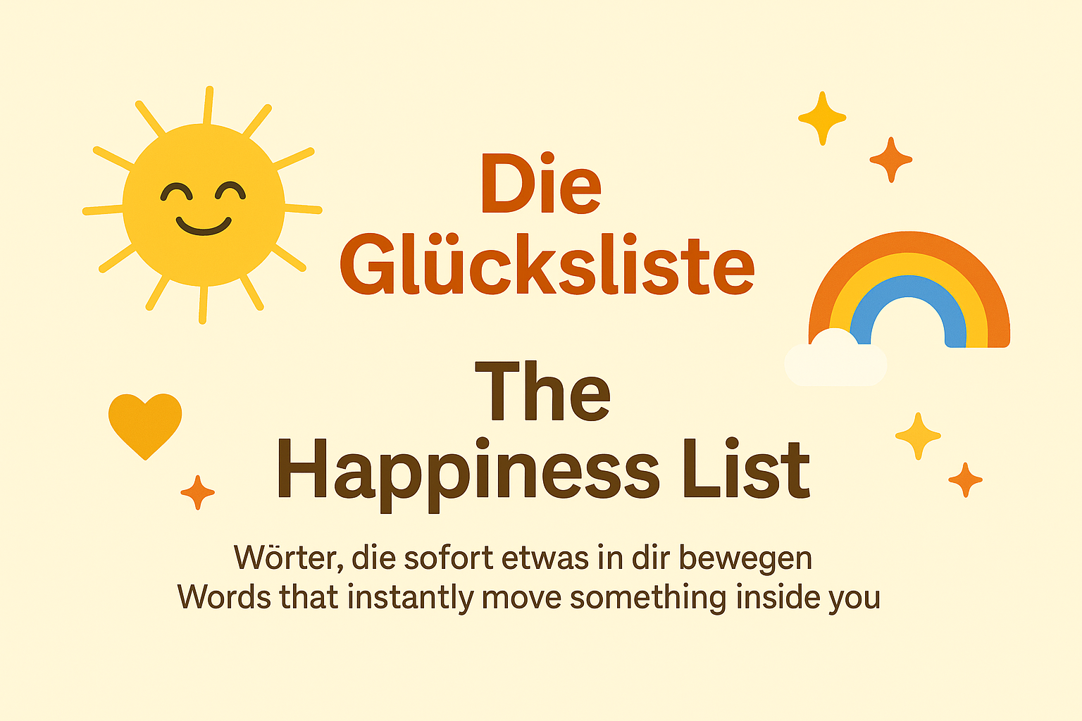 The Happiness List: Words That Move Something Inside You